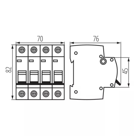Kanlux KMB6-C10/4 kismegszakító 32602