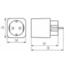 Kanlux S AD GN SCH 16A PM adapter SMART csatlakozóaljzat 33704