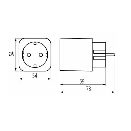 Kanlux S AD GN SCH 16A PM adapter SMART csatlakozóaljzat 33704