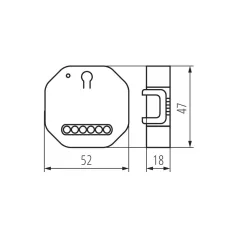   Kanlux S SWITCH SHUTTER kapcsoló relé redőnyök, árnyékolók vezérlése 34949