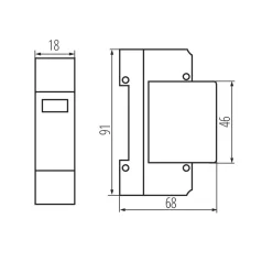 Kanlux KSPD-T2 275/40 1P túlfeszültség korlátozó 36310
