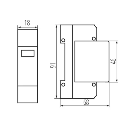 Kanlux KSPD-T2 275/40 1P túlfeszültség korlátozó 36310