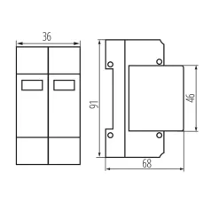   Kanlux KSPD-T1T2 275/100 1PN túlfeszültség korlátozó 36314