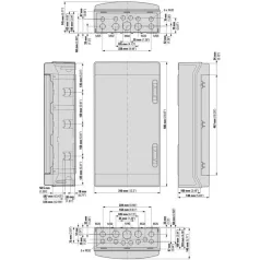   Eaton Falon kívüli lakáselosztó 3x12M+átlátszó ajtó+sin 174192