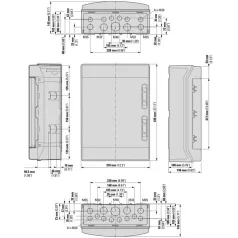   Eaton Falon kívüli lakáselosztó 2x12M+átlátszó ajtó+sin 174198