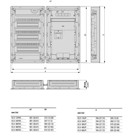 Eaton Süllyesztett lakáselosztó 2x12M IP30 KLV-24 178816
