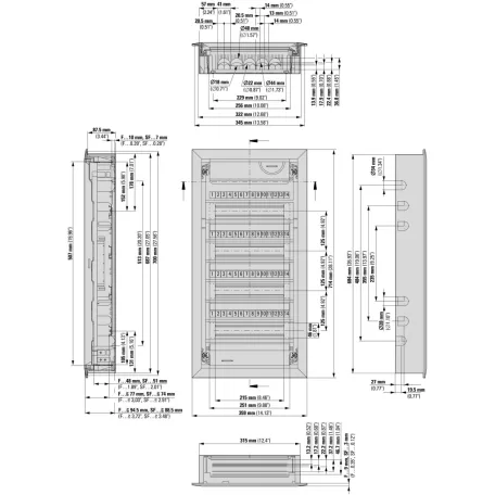 Eaton Süllyesztett lakáselosztó 4x12M IP30 KLV-48 178820