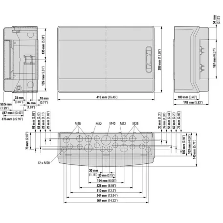 Eaton Falon kívüli lakáselosztó 1X18 IKA-1/18-ST 174200