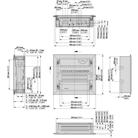 Eaton Süllyesztett lakáselosztó 1x12M IP30 KLV-12 178814