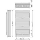 Eaton Falon kívüli lakáselosztó 3x12M BC-O-3/36-TW-ECOteli ajtó 284642
