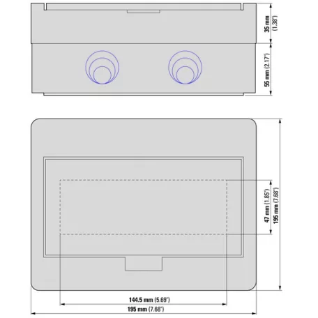 Eaton Falon kívüli lakáselosztó 1x8M BC-O-1/8-ECO átlátszó ajtó 280346