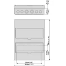 Eaton Falon kívüli lakáselosztó 2x12M BC-O-2/24-TW-ECO teli ajtó 281693