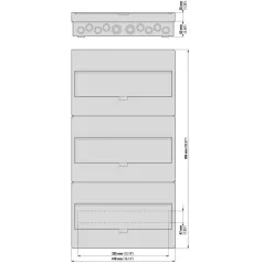   Eaton Falon kívüli lakáselosztó 3x18M BC-O-3/54-TW-ECO teli ajtó 281695