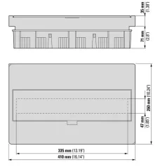   Eaton Süllyesztett lakáselosztó 1x18M BC-U-1/18-TW-ECO teli ajtó 281699