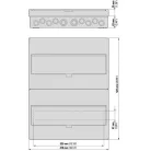 Eaton Falon kívüli lakáselosztó 2x18M BC-O-2/36-TW-ECO teli ajtó 281694