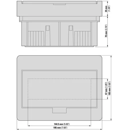 Eaton Süllyesztett lakáselosztó 1x8M BC-U-1/8-TW-ECO teli ajtó 281697
