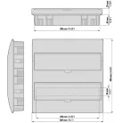 Eaton Süllyesztett lakáselosztó 2x18M BC-U-2/36-ECO átlátszó ajtó 280357