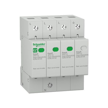 SCHNEIDER EASY9 PRO Túlfeszültség-korlátozó, T2, 20kA, 3P-N EZ9L33720