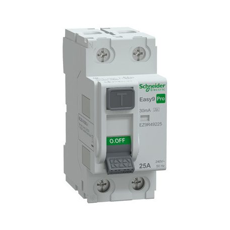 SCHNEIDER EASY9 PRO Áram-védőkapcsoló, A osztály, 2P, 25A, 30mA EZ9R49225