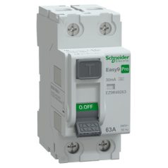   SCHNEIDER EASY9 PRO Áram-védőkapcsoló, A osztály, 2P, 63A, 30mA EZ9R49263