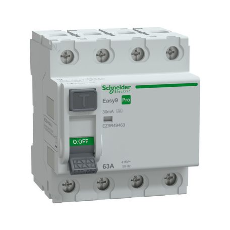 SCHNEIDER EASY9 PRO Áram-védőkapcsoló, A osztály, 4P, 63A, 30mA EZ9R49463
