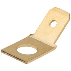   Tracon 6,3x0,8mm 45°, M4 CSA-45-4 Csavaros rögzítésű szigeteletlen csatlakozó csap, sárgaréz 5997374108003