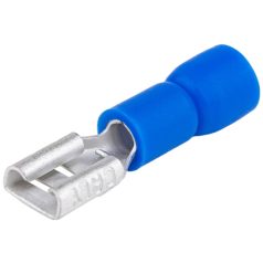   Tracon 6,3×0,8mm, 2,5mm2 KCSH6 Szigetelt rátolható csatlakozó hüvely, sárgaréz, kék 5997374101691