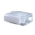 Tracon 2×0,5-2,5mm2, 450VAC, max. 16A RVO2,5-2 Csavar nélküli vezetékösszekötő, átlátszó/fehér 5997374173032