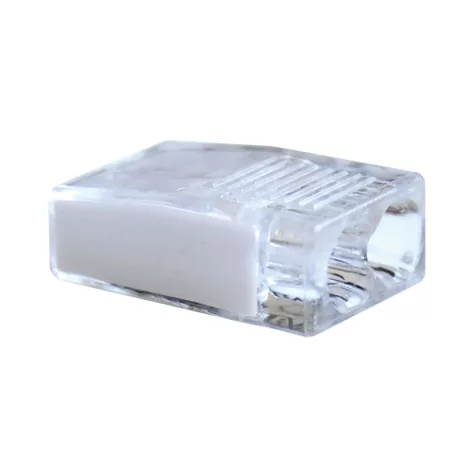 Tracon 2×0,5-2,5mm2, 450VAC, max. 16A RVO2,5-2 Csavar nélküli vezetékösszekötő, átlátszó/fehér 5997374173032