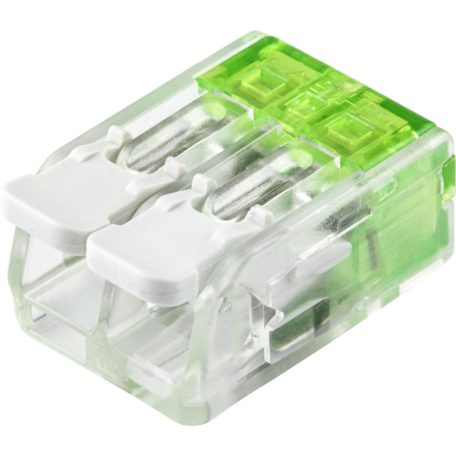 Tracon 0,5-6(4)mm2, 41A, 450VAC 2P RVOGB2 Csavar nélküli vezetékösszekötő, nyitható átlátszó 5997374238540
