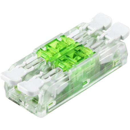 Tracon 0,5-4(2,5)mm2, 32A, 400VAC 2P RVOGTT22 Csavar nélküli vezetékösszekötő, toldó, nyitható, átlátszó 5997374238571