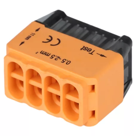 Tracon 8x0,5-2,5mm2, 450VAC, max. 16A RVU2,5-8 Csavar nélküli vezetékösszekötő, narancssárga 5997374233101