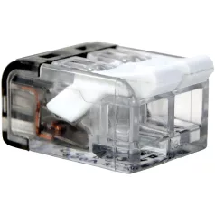   Tracon 0,2-4mm2, 32A, 450VAC 2P RVON2 Csavar nélküli vezetékösszekötő, nyitható átlátszó 5997374216074