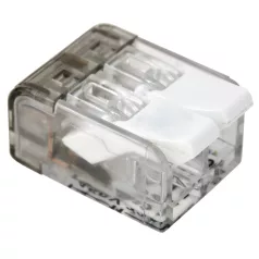   Tracon 0,2-4mm2, 32A, 450VAC 2P RVON2 Csavar nélküli vezetékösszekötő, nyitható átlátszó 5997374216074