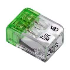   Tracon 0,2-2,5mm2, 24A, 450VAC 2P RVONK2 Csavar nélküli vezetékösszekötő, nyitható átlátszó 5997374226318