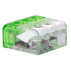   Tracon 0,2-2,5mm2, 24A, 450VAC 3P RVONK3 Csavar nélküli vezetékösszekötő, nyitható átlátszó 5997374226325