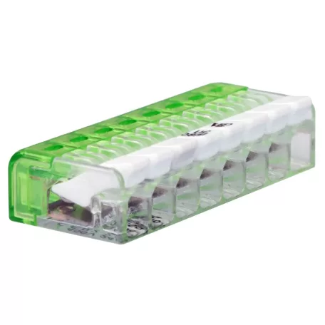 Tracon 0,2-2,5mm2, 24A, 450VAC 8P RVONK8 Csavar nélküli vezetékösszekötő, nyitható átlátszó 5997374226349