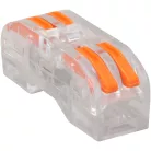 Tracon 0,5-4mm2, 32A, 400VAC 2P OVOTT22 Csavar nélküli vezetékösszekötő, toldó, nyitható, átlátszó 5997374224970