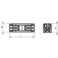   Tracon 0,5-4mm2, 32A, 400VAC 2P OVOTT22 Csavar nélküli vezetékösszekötő, toldó, nyitható, átlátszó 5997374224970