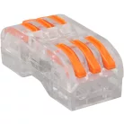 Tracon 0,5-4mm2, 32A, 400VAC 3P OVOTT33 Csavar nélküli vezetékösszekötő, toldó, nyitható, átlátszó 5997374224987