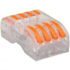 Tracon 0,5-4mm2, 32A, 400VAC 4P OVOTT44 Csavar nélküli vezetékösszekötő, toldó, nyitható, átlátszó 5997374224994