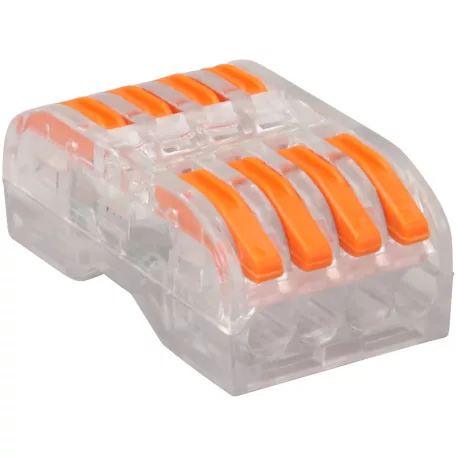 Tracon 0,5-4mm2, 32A, 400VAC 4P OVOTT44 Csavar nélküli vezetékösszekötő, toldó, nyitható, átlátszó 5997374224994