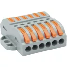 Tracon 0,5-4mm2, 32A, 400VAC 6P OVOFT66 Csavar nélküli vezetékösszekötő, toldó, nyitható 5997374224932