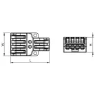 Tracon 0,5-4mm2, 32A, 400VAC 3P OVO3P36 Többpólusú csavar nélküli vezetékösszekötő, nyitható 5997374224864