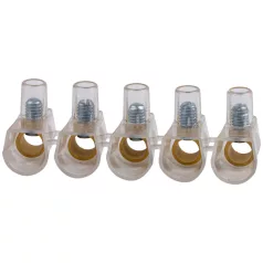   Tracon 5×10mm2, 450VAC TBT-10 Csavaros csatlakozó, átlátszó házzal, 5 tagú, 1 csavar 5997374172134