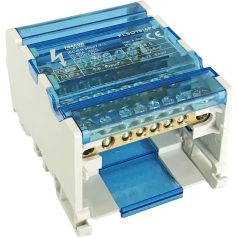   Tracon 1×16(10) mm2 / 5×10(6) mm2, 500VAC/DC, 80A FLSO16-4P6 Moduláris elosztóblokk nyitható fedéllel 5997374213899