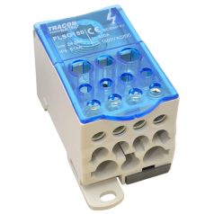   Tracon 1×150(120)mm2/5×16(10),4×25(16),2×35(25)mm2, 1000VAC/DC,400A FLSO150 Fővezetéki leágazó sorkapocs nyitható fedéllel 5997374192538