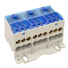   Tracon 3×1×50(35)mm2 / 3×6×16(10)mm2, 690VAC/DC, 175 A FLSO50-3P Fővezetéki leágazó sorkapocs nyitható fedéllel 5997374211932