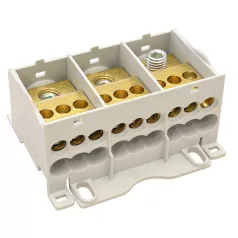   Tracon 3×1×50(35)mm2 / 3×6×16(10)mm2, 690VAC/DC, 175 A FLSO50-3P Fővezetéki leágazó sorkapocs nyitható fedéllel 5997374211932