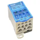 Tracon 8×25mm2 / 5×25(16), 4×16(10), 2×35(25)mm2, 1000VAC/DC, 500A FLSO8X25 Fővezetéki leágazó sorkapocs nyitható fedéllel (betápsín) 5997374192545